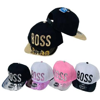 Snap Back Flat Bill Hat [BOSS/Metallic Bill]