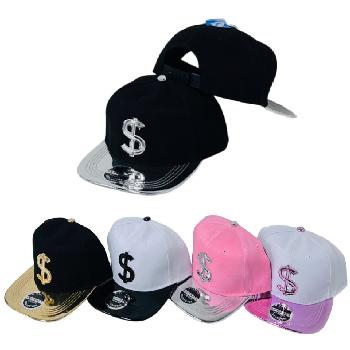 Snap Back Flat Bill Hat [$/Metallic Bill]