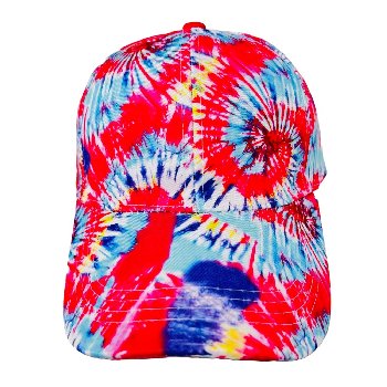 Multicolor Tie-Dye Baseball Cap [Pink, Blue, Yellow Tie-Dye Only]