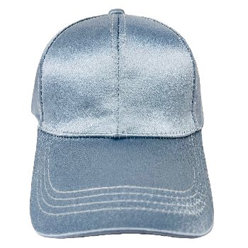 Silky Metallic Ladies Cap with Slide Buckle [Gray Only]