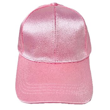 Silky Metallic Ladies Cap with Slide Buckle [Pink Only]