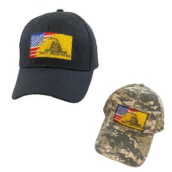 DON'T TREAD ON ME with American Flag Ball Cap