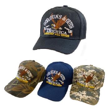 God Gun & Guts Made America Hat [Eagle/Guns]