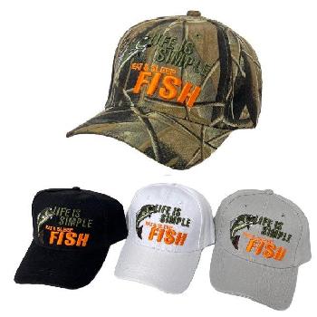 Life is Simple, Eat & Sleep & Fish Hat