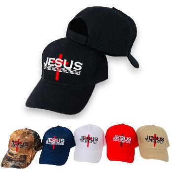 JESUS with Cross [The Way-The Truth-The Life] Hat