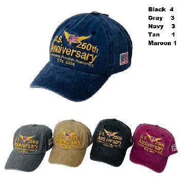 Vintage Washed US 250th Anniversary Hat 1776-2026
