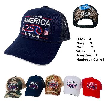America 250 Hat [1776-2026] Summer Mesh