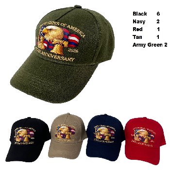 250th Anniversary Screenprint Hat 1776-2026 [Eagle/Liberty/Bell]