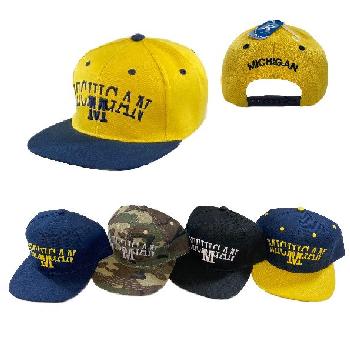 Snap Back Flat Bill Cap [MICHIGAN] Split Font