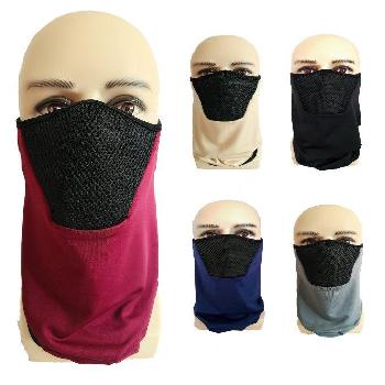Half Face Mask/Gaiter/Buff [Solid Color with Mesh]