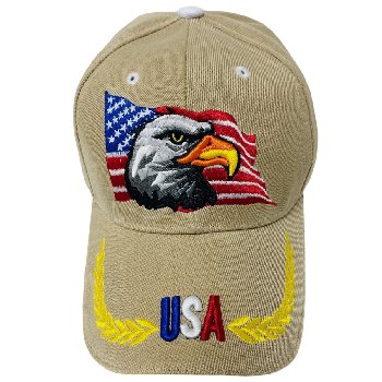 Eagle with Flag Hat [USA/Wreath on Bill][Tan Only]