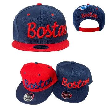 Snap-Back Flat Bill Cap [BOSTON] - <b>Assorted colors</b> [Colors upon availability]