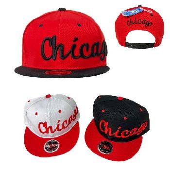 Snap-Back Flat Bill Cap [CHICAGO] - <b>Assorted colors</b> [Colors upon availability]