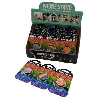 Collapsible Phone/Tablet Grip and Stand [Rainbow Glitter]