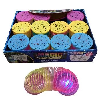 2.75" Magic Spring Toy [Light Up Rainbow]