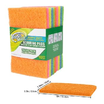 10pk Heavy Duty Scouring Pads [Colorful]