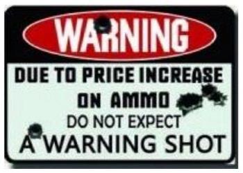 16"x12" Metal Sign- Warning: Do Not Expect A Warning Shot