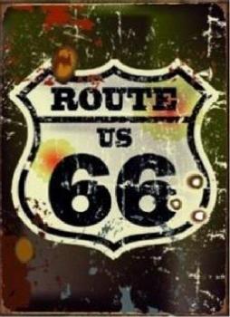 16"x12" Metal Sign- Rustic Route 66