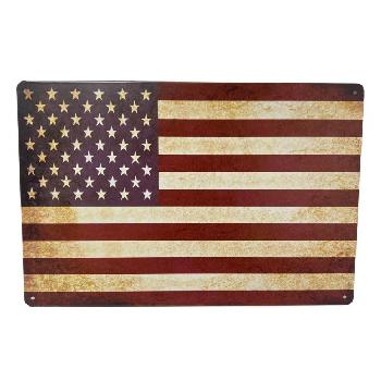 11.75 "x8" Metal Sign- Antique American Flag