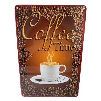 11.75"x8" Metal Sign- Coffee Time