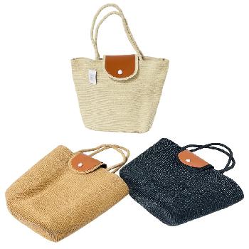 Woven Straw Beach/Market Tote with Magnetic Closure
