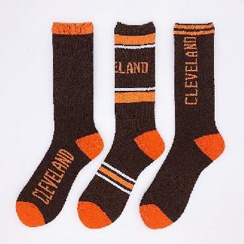 1pr Crew Socks-3 Styles [CLEVELAND] 10-13 B/O