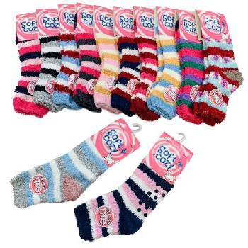 Soft & Cozy Fuzzy Socks [Non-Slip/Stripes]