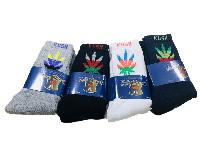 3pr Men's Marijuana Crew Socks 9-11 [Colorful KUSH]