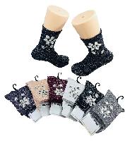 Ladies Fashion Socks [Flower Gems] *Sparkle