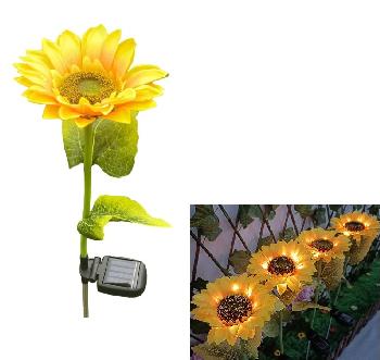 Light-Up Solar Garden Stake [1 Sunflower] - <span style="color:red">VIDEO AVAILABLE</span>