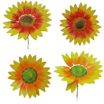 Yard Stake [7" Sunflower with Springing Petals]