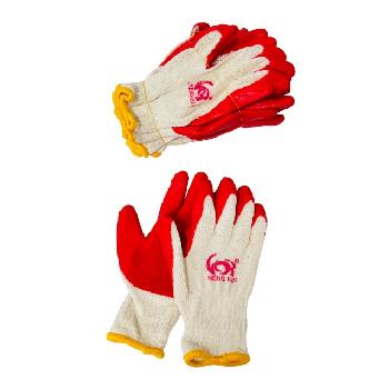 Red Latex-Dipped Work Gloves [8prs per Pack]