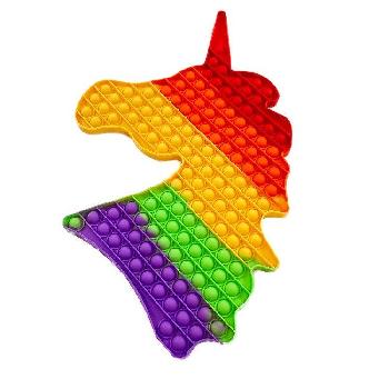 Push Pop Fidget Toy [JUMBO Rainbow Unicorn] 13"x12"