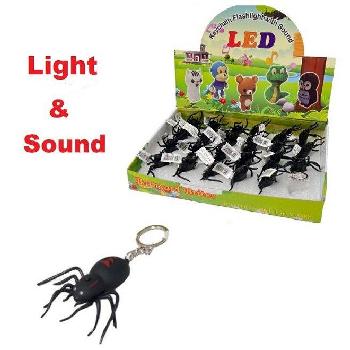 2" Light Up Key Chain with Sound Effects [Spider]