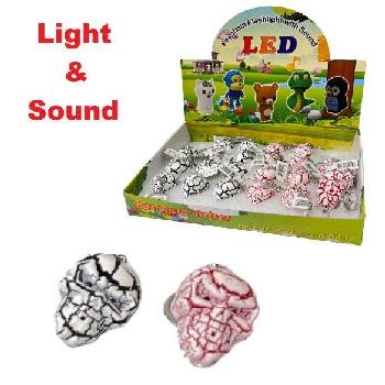 2" Light Up Key Chain with Sound Effects [Skulls]