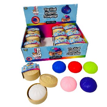 Dumpling Squishy Bun with Steamer Toy [Solid Color] - Call us be on waiting list to notify when they have arrived