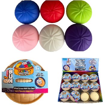 Dumpling Squishy Bun with Steamer Toy [Solid Color]
