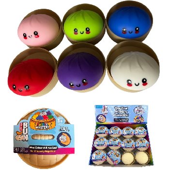 Dumpling Squishy Bun with Steamer Toy [Smiling Face]