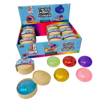 Dumpling Squishy Bun with Steamer Toy [Glitter] - Call be on waiting list to notify when they have arrived