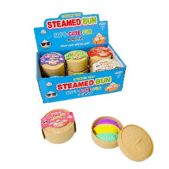 3pc Dumpling Squishy Dumpling with Steamer Toy 