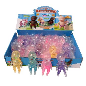 3.5" Glitter Gel Squishy Baby