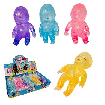 5.5" Glitter Gel Squishy Baby