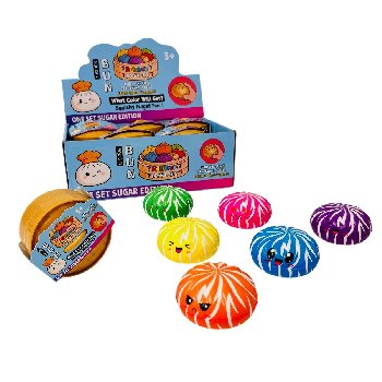 Dumpling Slow Rise Squishy Bun with Steamer Toy [Zebra Stripes]