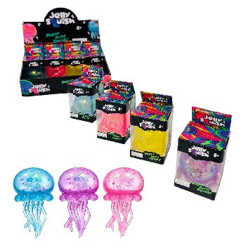 2" Gummy Jelly Fish Gel Squish Toy [Glitter]