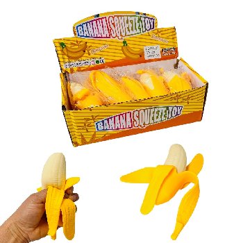 5" Flour-Filled Peeled Banana Squish Toy