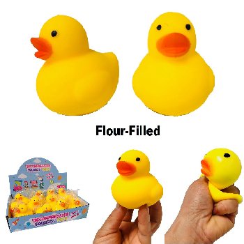 3" Flour-Filled Yellow Ducky Squishy Toy