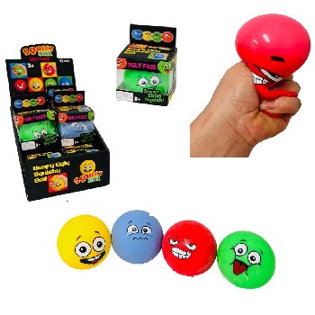 2.75" Flour-Filled Goofy Ugly Squishy Ball Toy