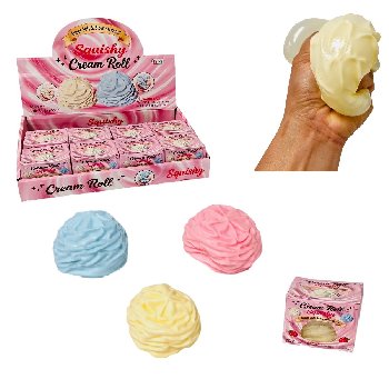 3.25" Cream Roll Gummy Gel Squish Toy