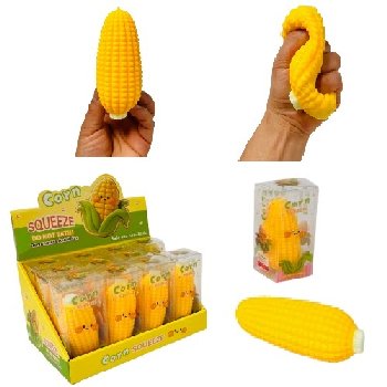 4.25" Crunchy Corn Cob Squishy Toy