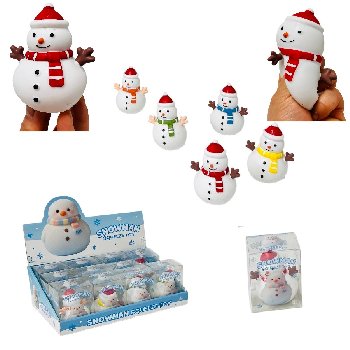 3.5" Crunchy Snowman Squishy Toy